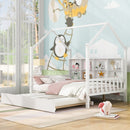 House Bed With Trundle, Kids Bed With Shelf