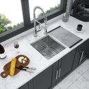 Modern Undermount Stainless Steel Kitchen Sink 16 Gauge, Deep Single Bowl