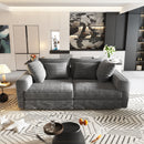 Plush Corduroy 4 Seat Sofa, Modern Comfy Upholstered Sofa Cloud Couch, Deep Seat Couches With Soft Pillows