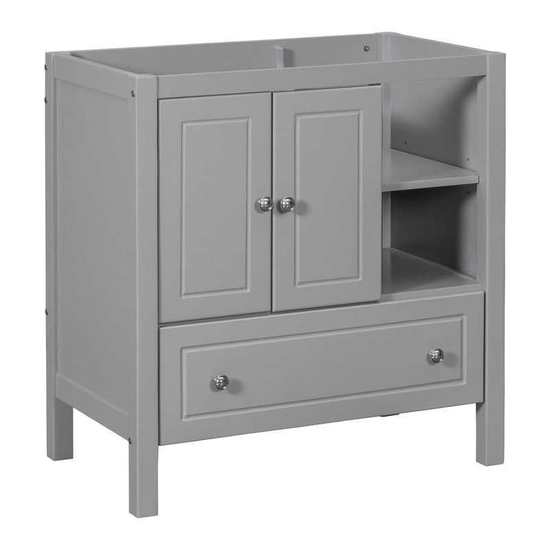 Bathroom Vanity Base Only, Solid Wood Frame, Bathroom Storage Cabinet With Doors And Drawers