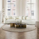 Elijah - Japandi Curvy Sectional Sofa - Beige