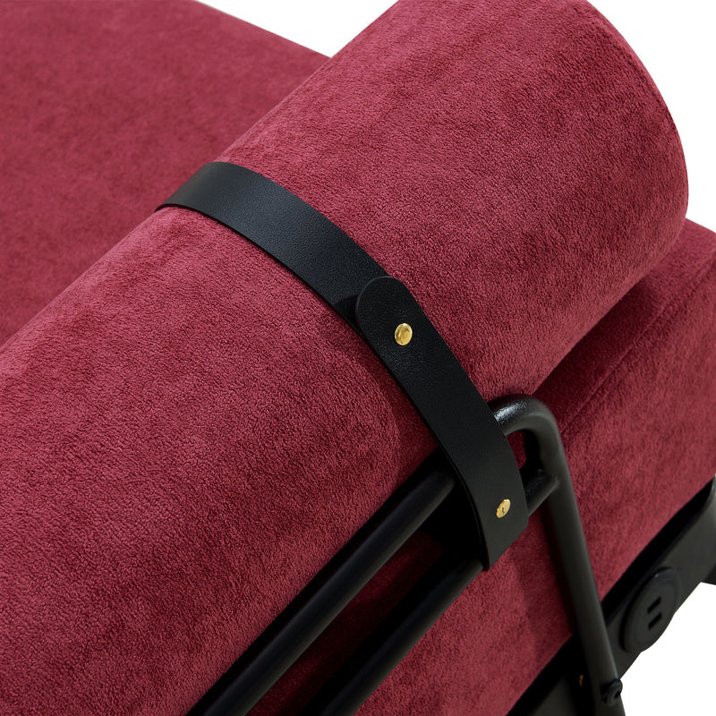 Modern Loveseat Sofa 2 Seater With USB Ports, Cylindrical Armrests