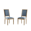 French Country Style Dining Chair With Upholstered Seating And Fluted Legs