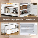 70" TV Stand With Drawers - White