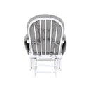 Mason - Glider And Ottoman White Wood