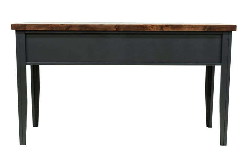 Essex - 53" Writing Desk - Black And Whiskey