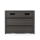 Rustic Style Outdoor Square Propane Fire Pit, 40,000 Btu