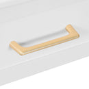 Elegant Vanity Makeup Table & Chair Set Modern Dressing Table With Organizer Writing Desk Charging Port Engineered Wood - White