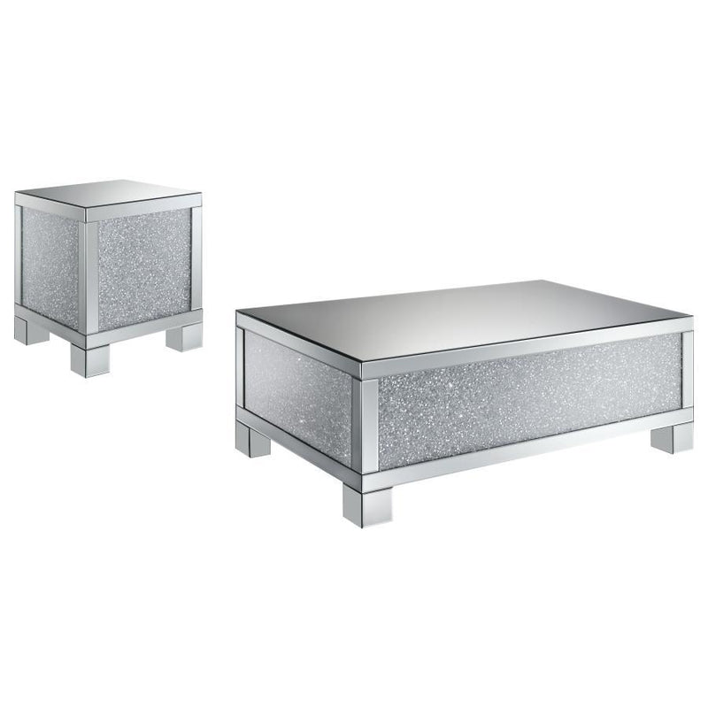 Gillian - Mirrored Coffee Table Set