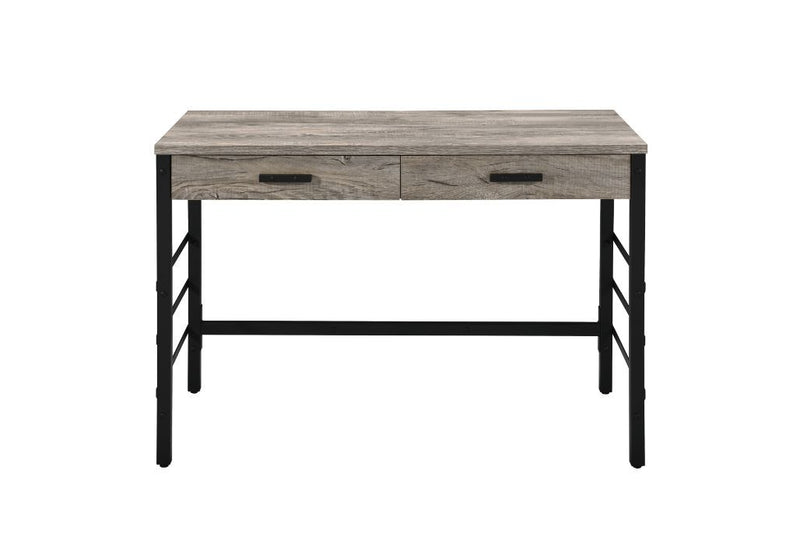 Disho - Desk - Light Weathered Oak & Black Finish