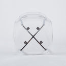Transparent Plastic Seat Dining Chair (Set of 4)