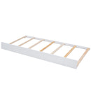 Storage Platform Bed With LED Lights, 2 Drawers And Trundle