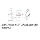 Adelaide - Nightstand With Cooler And Speaker - Grey / Black