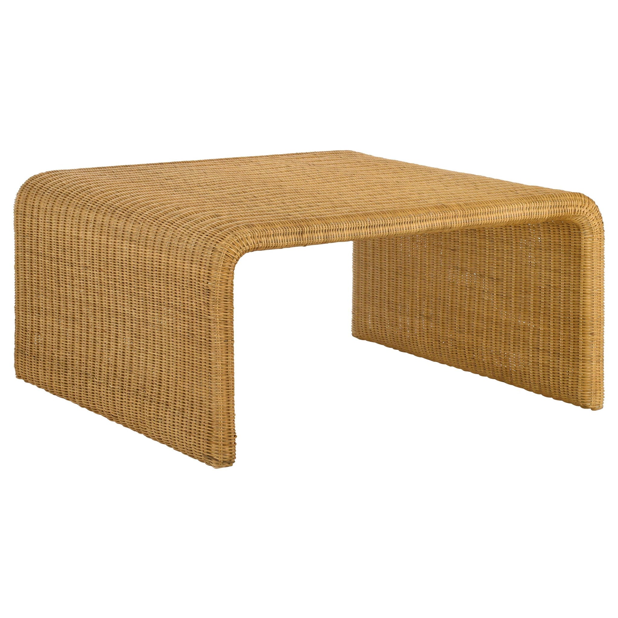 Cahya Square Woven Rattan Coffee Table Natural - Atlantic Fine Furniture Melbourne FL