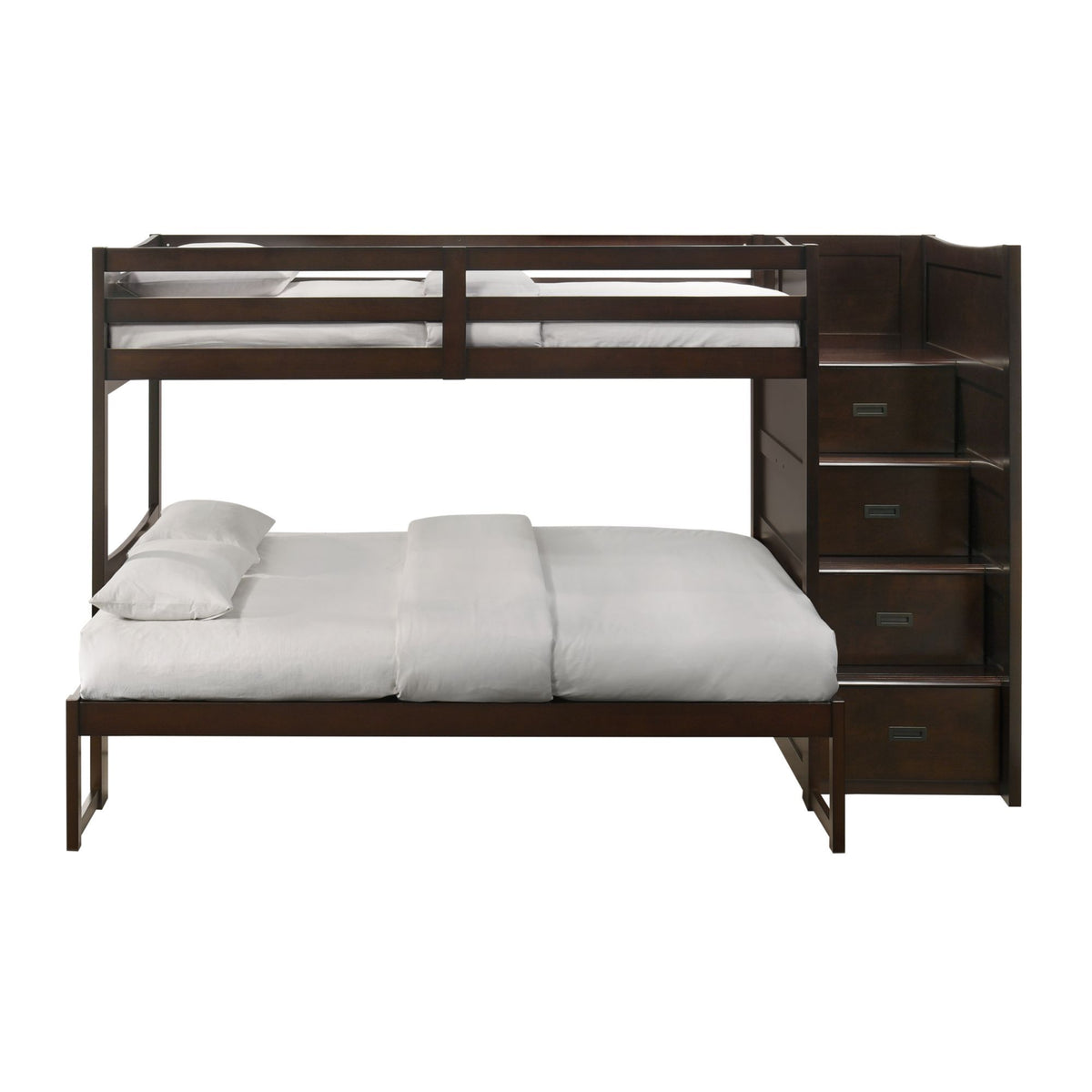 Sami Step Bunk With Right Headboard in Dark Brown by Elements International, view 23