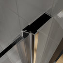 Bi-Fold Semi-Frameless Shower Doors In Matte With Clear Glass