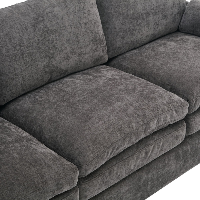 Cozy Upholstered Plush Cushion Loveseat Sofa For Living Room