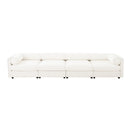 Stylish Chenille Sofa With Storage Seat And Cylindrical Backrest