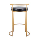 Fuji - Round Contemporary Fixed Height Counter Stool (Set of 2)