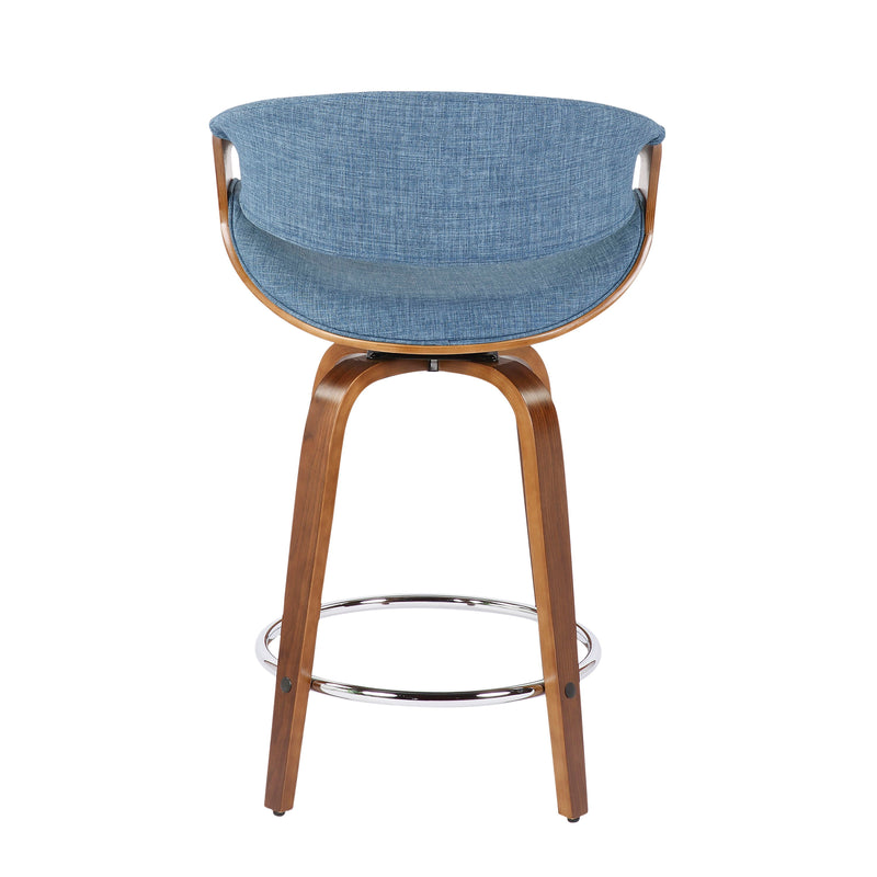 Curvini - Mid Century Modern Counter Stool (Set of 2)