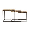Belcourt - 3 Piece Square Nesting Tables - Natural And Black