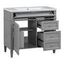 Bathroom Vanity & Top Sink, Modern Bathroom Storage Cabinet With 2 Drawers And A Tip-Out Drawer