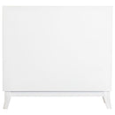 Gambon - 2 Door Wood Honeycomb Pattern Accent Cabinet - White