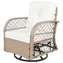 3 Piece Outdoor Chair & Table Set Chat Set, 2 Person Rattan Seating Group