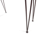 Outdoor Bar Table With Wood Tabletop And Iron Hairpin Legs - Black / Teak
