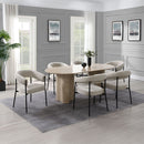 Jirina - Dining Table - Travertine Pattern