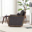 Comfy Accent Barrel Chair, 360 Degree Swivel