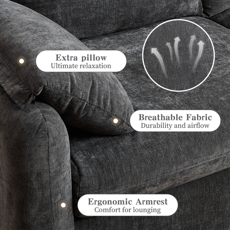 Modern Minimalist Down Filled Sofa