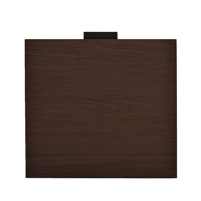 Modern Industrial Tall End Table With Drawer And Shelf - Walnut