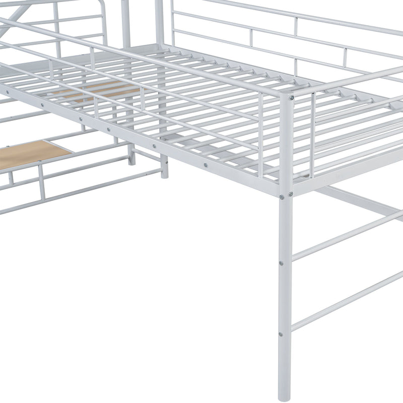 Loft Bed With Storage Stairs And Metal Frame