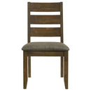 Dining Chair With Ladder Back Design (Set of 2) - Brown