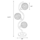 Amberley - 3-Light Curvy Metal Table Lamp Silver - Silver