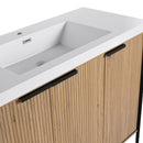Modern Freestanding Bathroom Vanity With Resin Sink & Soft Close Cabinet Doors