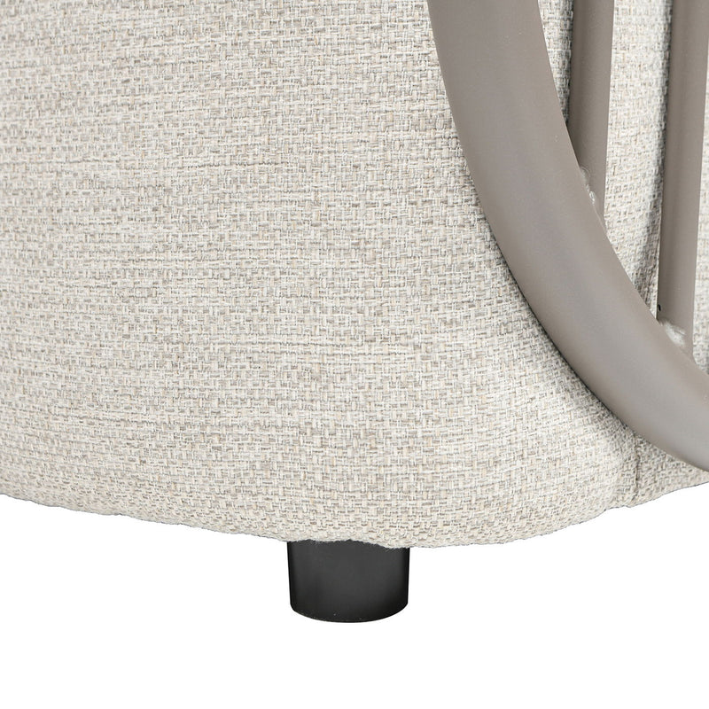 Harper - Barrel Upholstered Patio Deep Seating Armchair Axroma Olefin - Oat Beige