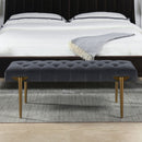 Aria - Upholstered Gold Accent Bench
