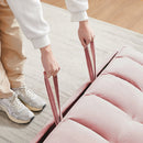 Modern Velvet Convertible Loveseat Futon Sofa With Pullout Bed, Reclining Backrest