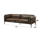 Porchester - Loveseat - Distress Chocolate Top Grain Leather