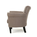 Elegant Club Chair With Nailhead Trim And Birch Wood Legs