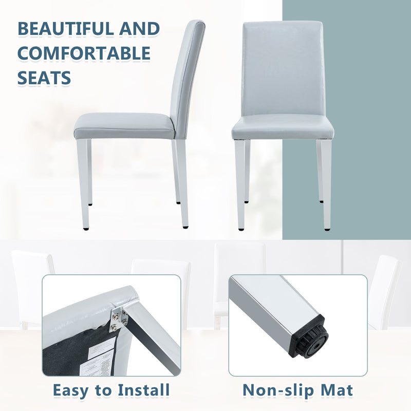 Simple And Versatile Dining Chairs With Metal Legs