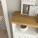 4 Layer Folding Shoe Cabinet With Metal Rounded Corners Convenient Shoe Storage - White