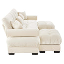 Super Comfort Oversized Modular Sectional Sofa With Movable Ottoman