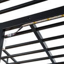 Loft Bed With Desk, Shelves, Power Outlet, LED Light And Wardrobe