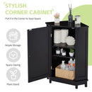 Bathroom Cabinet Triangle Corner Storage Cabinet With Adjustable Shelf Modern Style