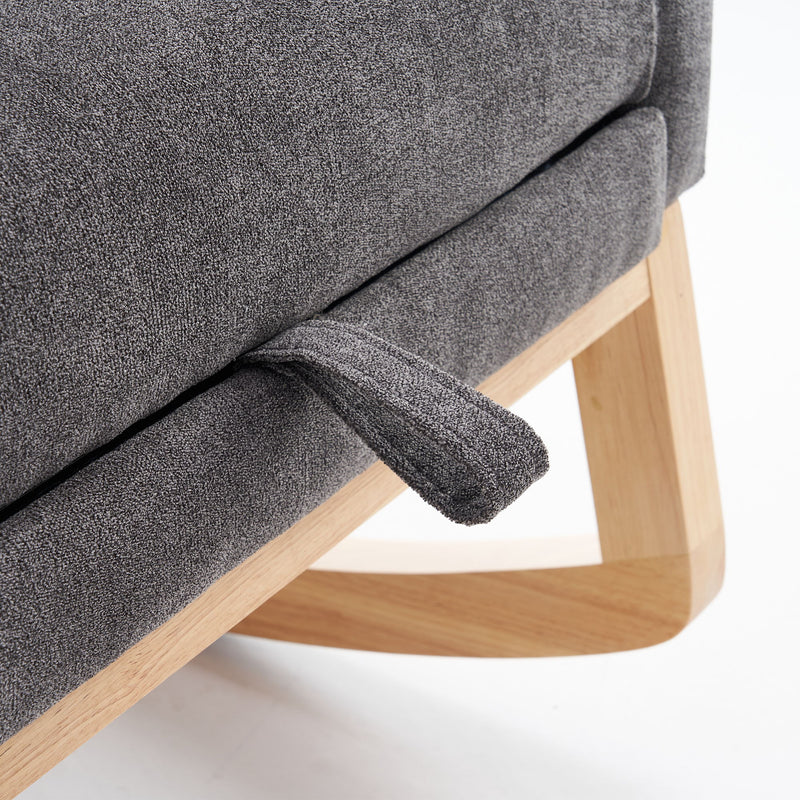 Accent Rocking Chair With Footrest, High Back
