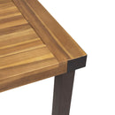 Lankershim - Modern Industrial Dining Table With Acacia Wood Slat Design - Teak