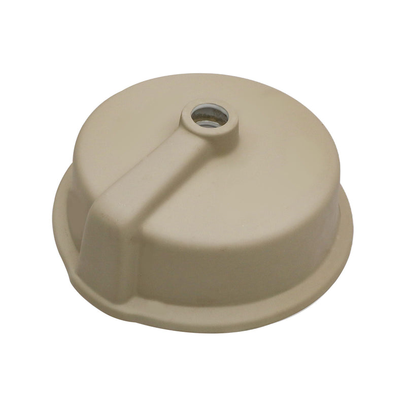 Ceramic Round Undermount Bathroom Sink With Overflow, European Style - White